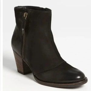 Paul Green Natick Black Nubuck Leather Booties